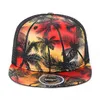 Ball Caps Cool Hawaiian Coconut Tree Hip Hop Unisexe Summer Séchage rapide Camionneur Élevant Brim Flat Baseball Cap Women Men Hat