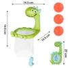 Giocattoli da bagno per bambini giocattolo per bambini giocattoli per bambini giocattoli da bagno vano da bagno a pallacanestro con 3 palle bambini da gioco all'aperto set carina balena