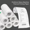 20 Rolls 57x25mm White Thermal Paper Etikett Papperslim PO -pappersficka Mikro Trådlös Bluetooth -skrivarutskrift kvitto 240420