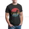 Męskie koszulki Dachshund Retro Sunset Daschund Unikalny poliestrowy pies kiełbasowy Pies Wygodny pomysł na prezent hip-hopowy T Shirt Short Slve T240425