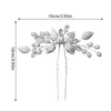 Hair Clips Wedding U-shape Hairpin With Pearl Floral Clip Fork For Women Fashion Bride Accessories Crystal Bridal Tiaras Headwear