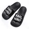 Karl Lagerfield Femme Sliders en caoutchouc Designer Fashion Slize de luxe Flip Flop Mens Tazz Slipper Fashion Casual Summer Beach Flat Sandale Loafers Dhgate