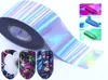 7pcs Голографическая фольга для ногтей красочные наклейки на трансферные наклейки Star