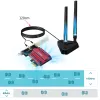 Karten Fenvi WiFi 6e 5374Mbit/s Ax210 für Bluetooth5.3 802.11ax 2.4G/5G/6GHz Wireless PCIe -Adapter -Netzwerk WiFi Card Support PC Win10/11