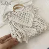 Portafogli Soefdioo Knitting Crochet Pagning Bag Tassel Beach Women Fringed Cross Baleva Casual Out Travel Borse da viaggio