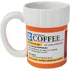 Tasses 10 oz de lait de lait prescription tasse de café Hillary en céramique Coffee tasse de médecine bouteille - parfait pour la maison ou le bureau J240428