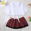 Sets Sets Sexy Temptation Lingerie Set Soclegirl Cosplay Cheerleader Plaid Night Club Party Super Mini Pleated Lindo Ladies Corto