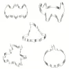 Moulds 5PCS Halloween Cookie Cutters Stainless Steel Baking Cutter Molds Pumpkin Ghost Witch's Hat Bat Cat Cookie Cutters Holiday Decor