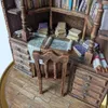 The Bay Library Handmade Miniatur Bookcases tragbare und stilvolle Bücherregal Stilvolle gefälschte Bücher Bücherregal Lustiges Geschenk für Freunde 240417