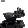 Original ACOG 4x32 Fiber Trijicon Source Scope Red Buluminated Battery Free Optics Chevron Glass Etched Reticle with RMR Micro Red Dot for Rifle