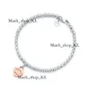 TiffanyJewelry populaire S925 argent 4 mm perles rondes bracelet en forme de coeur Placage de fond plus épais Boudoir