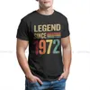 Męskie koszulki 50-letnia legenda prezentów od 50. urodzin Hipster poliester poliester tshirts 1972 Mężczyźni HARAJUKU Strtwear T Shirt O Neck T240425