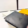 Topp lyxig handväska designer cowhide präglad svart kort fällbar plånbok herr handväska kortsäck pass resor plånbok mynt plånbok 12c mpgc