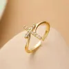 Band Rings Womens Classic Cross Open Ring Cubic Zirconia Fingerband Modern Womens Dating Party Jewelry Q240427