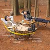Camp Furniture Outdoor Folding Chaise Lounge Sketching Fishing Convenient Equipment Picnic Camping Stool Iron Oxford Cloth Lazy Bed