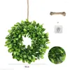 Dekorativa figurer Vindklockor Dekorationer Plastiskt bröllop vardagsrumsfest Fake Plants Artificial Wreath Combination Home Door Window