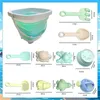 11 Pcs Bucket Beach Toy Set With Foldable Bucket Play Sand Toys Set Shovel Rake Sprinkler Children Beach Toys For Toddlers 3Age 240419