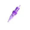 50pcs / boîte cartouches de tatouage jetables aiguille RL RS RM M1 Purple Permanent Feed-Lip Makeup Needles For Tattoo Machine Pen 240416