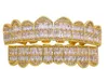 Nouveau Hip Hop Gold Teeths Grillz Top Bottom Grills dentaire bouche de dents Punk Caps Cosplay Party Tooth Jewelry7261478