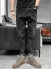 Men's Jeans Tight Pipe Trousers For Men Slim Fit Skinny Tapered Male Cowboy Pants Black Denim Oversize Autumn Clothing