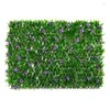 Fleurs décoratives Artificiel Ivy Hedge Intimité Clôture Panneau d'écran de jardin extérieur Décoration de balcon de fausse feuille mural vert réglable pour