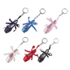 Keychains Ballet Shoe Keychain Decoration Charm ryggsäck Pendantlegering Material för flickor tonåringar Dropship