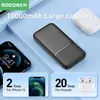 Banques d'alimentation du téléphone portable ROCOEN 10000mAH PACK POWER PORTABLE CHARGEUR PATTERIE EXTERNALLE 10000 MAH Pack d'alimentation de charge rapide adaptée à l'iPhone Xiaomi 13 POCO J240428