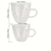 Wine Glasses 1 Cup Of Tea Beer Juice Coffee Gift Drinks Double Walled Glass Heat-resistant Heart 180ml/240ml