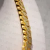 Tester 14 mm 925 Srebrny VVS Moissanite Diamond Niestandardowy biżuteria Hip Hop Ight Out Cuban Link Chain Początkowy naszyjnik