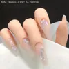 50100pcs 5A Sparkle Manicure Charms Mini cyrkon Aurora Półprzezroczysta Kształt Cogniak Kształty ostre diamentowe paznokcie