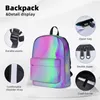Ryggsäck Fortune pastellbandsfärgning ryggsäckar stor kapacitet barn skolväska axel bärbar ryggmode mode resor