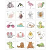 Tatouages 20 pcs / ensemble dessin animé tatouages Enfants de fête maquillage chat chat chien licorne papillon temporaire art corporel autocollants