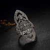 Bandringen luxe% authentieke 925 sterling zilveren ring dames vintage en retro marcasite S925 verstelbare open sieradenring Q240427