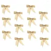 Decorative Figurines Christmas Tree Burlap Bows Handmade Bowknot Natural Ornament Farmhouse Diy Crafts Wedding Festival