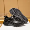 Casual Shoes True Cow äkta läder män som går loafers lyx mjuk fritid vandring sport trendiga sneakers jogging leathershoes chic