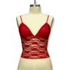 Kantkleding Croptop tanktop Dames Vest Crop Top Sheer Lace Tank Top Camis Plaid Bow Polyester Sexy Daily Outfit SML Red Wit Zwart Designer Kleding Woman Tops