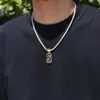 Hänge halsband duoying hiphop mode diy a-z enalj färg zirkonia krona bokstav halsband inledande juldag gåva