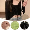 Women's Knits Women Short Knitted Cardigan Shrug Cropped Open Front Thin Long Sleeve Ladies Hollow Slim Out Coat Sweet X6X7