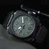 Les montres de quartz sportives masculines BR Watches Square Full Fonction World Time LED Large Dial Oak Series