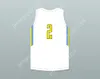 Aangepaste nee Naam Mens Jeugd/Kids Player 2 Playground Elite Aau White Basketball Jersey Top gestikt S-6XL