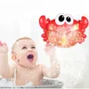 Baby Bath Toys Baby Bath Toy Kids Bubble Crabs Musique Baignoire de baignoire Machine de savon automatique Crabes drôles Crabs Frog Bubble Musique