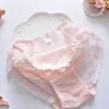 Women's Panties Japanese Style Princess Sexy Cotton Lace Underwear Hollow Breathable Cute Lovely Girls Middle Waist Soft Bow Breifs