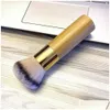 Brosses de maquillage Brosse de maquillage Les brosses de tampon Airbrush Finish Bamboo Foundation Brush - Dense Soft Synthetic Hair Flaw Finishing Beauty DHQ1W