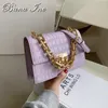 Shoulder Bags Stone Pattern PU Leather Crossbody Bag For Women 2024 Trendy Luxury Solid Color Chain Handbags Female Travel Fashion