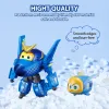 Toys Super Wings 2pack Set 5 pouces Jérôme Transformant de l'avion en robot en 10 étapes + Jerome Pet avec un cadeau léger Kid Toys