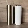 20 oz 12oz 15oz 30oz rechte magere tuimelaar met plastic stro deksel blanco sublimatietumbler dubbele wand vacuüm geïsoleerde reisbekers koffiemokken