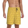 Męska odzież sutowa niestandardowa żółta gumowa kaczka Pajama dna Mężczyźni Cartoon Animal Pets Lounge Sleep Shorts PJS PJS z kieszeniami