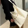 Национальный стиль новый китайский стиль ретро -сплайсинг дизайн бисера на плечах весна и осень большие сумки для пакета Commuter Crossbode Sage