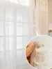 Rideau dentelle à double couche à la mousseline de mousseline de mousseline orange rose rose rideaux pour la chambre à coucher du salon balcon de fenêtre française