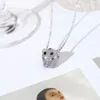 Cool Leopard Head Full Diamond Necklace Fashion överdrivna hiphoppunkhalsband